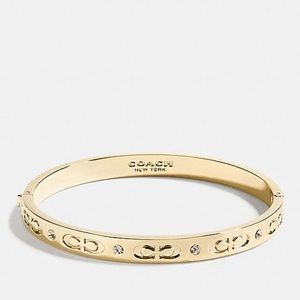 NWT COACH Kissing C Hinged bangle